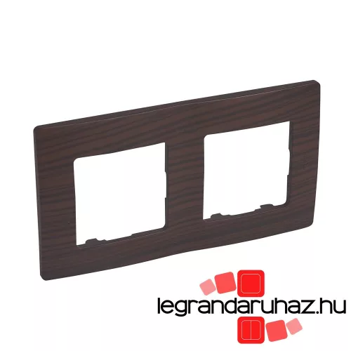 Legrand Niloé kettes keret, sötét fa dekor, Legrand 397092