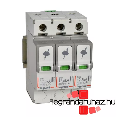 Legrand Túlfeszültség-levezető T1+T2 12,5KA 3P +SD, Legrand 412272