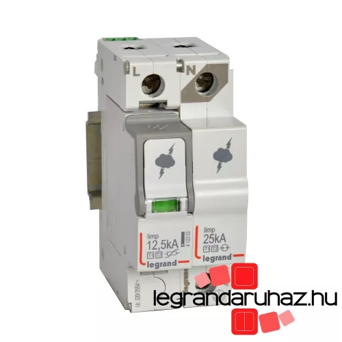 Legrand Túlfeszültség-levezető T1+T2 12,5KA 1P+N NR +SD, Legrand 412276