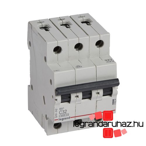 RX3 kismegszakító 3P C32 6000A BIC, Legrand 419238