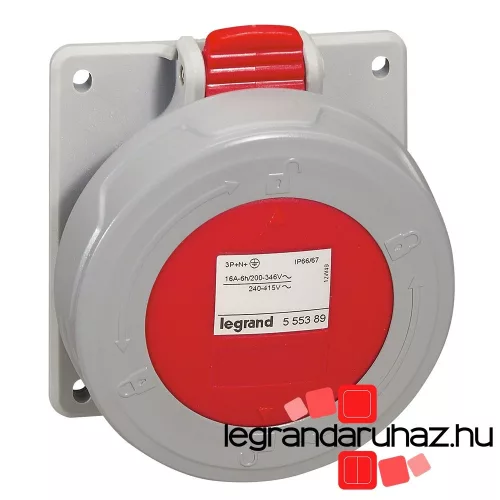 Legrand P17 Tempra Pro Dafbe164k06T 400V IP67 döntött aljzat, Legrand 555389