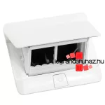 Legrand Pop-up doboz bútorlapba, üres, 4 modul, rögzítőkerettel és kábeltartó dobozzal, fehér, Legrand 654001