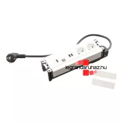   Legrand Incara Multilink - bútorba süllyeszthető, 8 modul, 2x2P+F + USB A+C + RJ45 Cat.6 UTP 1 modul + HDMI 1 modul aljzat, 2m kábellel, fehér, Legrand  654781