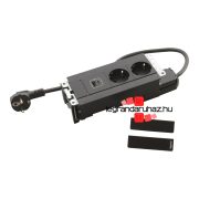   Legrand Incara Multilink - bútorba süllyeszthető, 6 modul, 2x2P+F + USB A+C aljzat, 2m kábellel, fekete, Legrand  654786