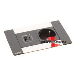 Legrand Incara Multilink - bútorba süllyeszthető, 4 modul, 2P+F + USB A+C aljzat, 2m kábellel, alumínium, Legrand  654789