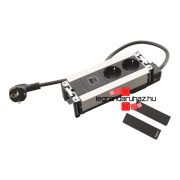   Legrand Incara Multilink - bútorba süllyeszthető, 6 modul, 2x2P+F + USB A+C aljzat, 2m kábellel, alumínium, Legrand  654790
