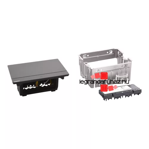 Legrand Incara Pop-up - bútorba süllyeszthető, 4 modul üres, fekete, Legrand  654802