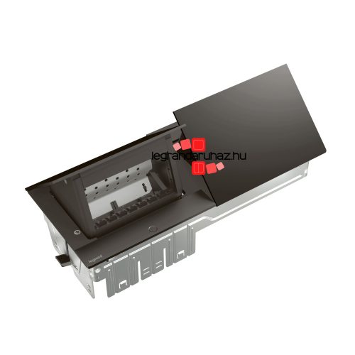 Legrand Incara Pop-up - bútorba süllyeszthető, 2x4 modul üres, fekete, Legrand  654806