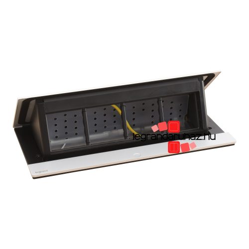 Legrand Incara Pop-up - bútorba süllyeszthető, 8 modul üres, alumínium, Legrand  654811