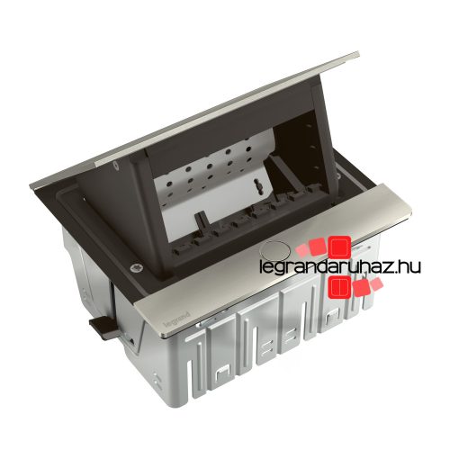 Legrand Incara Pop-up IP44 - bútorba süllyeszthető, 4 modul üres, rozsdamentes acél, Legrand  654812