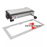 Legrand Incara Flip up - bútorba süllyeszthető, 12 modul, 5x2P+F + USB A+C aljzat, 2m kábellel, alumínium, Legrand  654856
