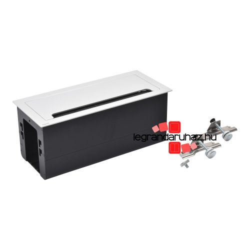 Legrand Incara Top access - bútorba süllyeszthető, 8 modul (295 mm széles), üres, rozsdamentes acél, Legrand  654870