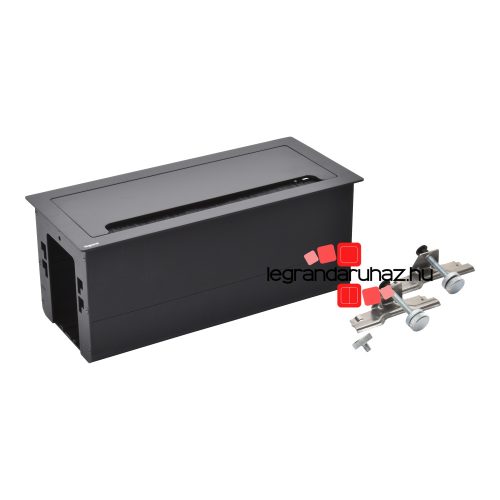 Legrand Incara Top access - bútorba süllyeszthető, 8 modul (295 mm széles), üres, fekete, Legrand  654872