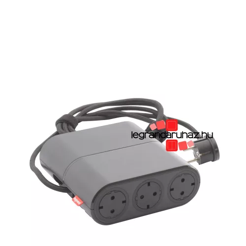 Legrand Incara Link on elosztóállomás, 6x2P+F, 2,5m kábellel, fekete, Legrand  654886