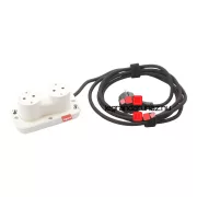   Legrand Incara Electr'on 2x2P+F csatlakozóaljzat, 2,5m kábellel, fehér, Legrand  654910