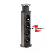   Legrand Incara Tower 60 - bútorba süllyeszthető, 4x2P+F aljzat, 2m kábellel, Legrand  654976