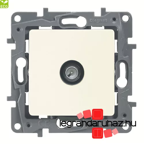 Legrand Niloé TV aljzat, átmenő (15 dB), körömmel, bézs, Legrand 664653