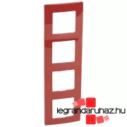 Legrand Niloé négyes keret piros, Legrand 665024