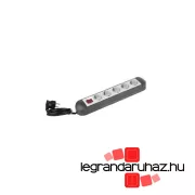   Legrand Kontamodul 5x2P+F elosztósor szürke, biztonsági zsaluval, 2,5m vezetékkel, újravezetékezhető, Legrand 690565