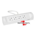 Legrand Sarokba illeszkedő elosztósor 4x2P+F, 1 m vezetékkel, fehér, Legrand 694501