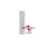 Legrand Sarokba illeszkedő elosztósor 4x2P+F, 1 m vezetékkel, fehér, Legrand 694501