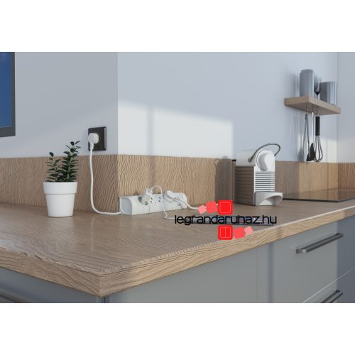 Legrand Sarokba illeszkedő elosztósor 4x2P+F, 1 m vezetékkel, fehér, Legrand 694501
