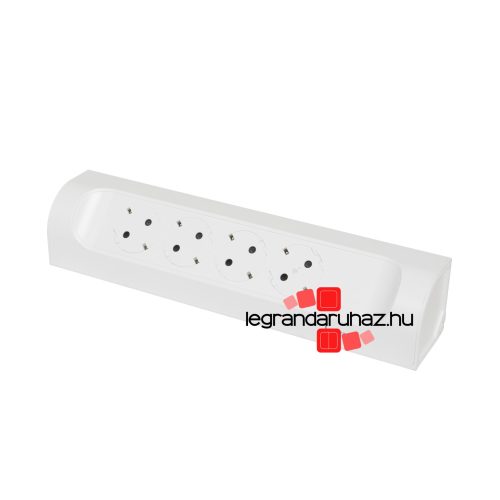 Legrand Sarokba illeszkedő elosztósor 4x2P+F, vezeték nélkül, fehér, Legrand 694503