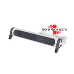 Legrand Elosztósor Premium 3x2P+F, túlfeszültség-védelemmel, USB-A + USB-C, 1,5 m vezetékkel, fehér/fekete, Legrand 694508