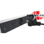 Legrand Elosztósor Premium 3x2P+F, túlfeszültség-védelemmel, USB-A + USB-C, 1,5 m vezetékkel, fehér/fekete, Legrand 694508