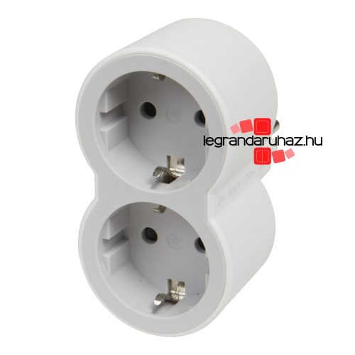 Legrand Kettős 2P+F elosztó biztonsági zsaluval, 16 A, fehér-szürke, Legrand 694516