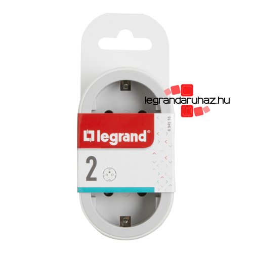Legrand Kettős 2P+F elosztó biztonsági zsaluval, 16 A, fehér-szürke, Legrand 694516