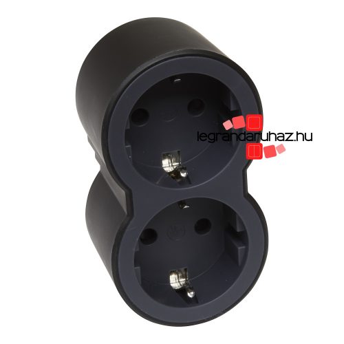 Legrand Kettős 2P+F elosztó biztonsági zsaluval, 16 A, fekete, Legrand 694517