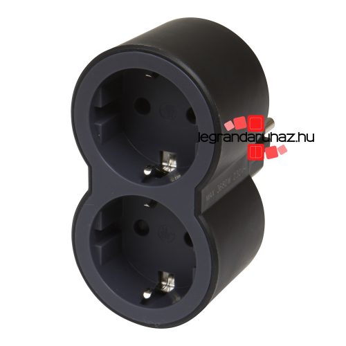 Legrand Kettős 2P+F elosztó biztonsági zsaluval, 16 A, fekete, Legrand 694517
