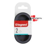 Legrand Kettős 2P+F elosztó biztonsági zsaluval, 16 A, fekete, Legrand 694517