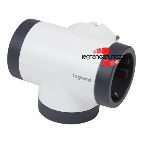 Legrand Hármas elágazású 2P+F elosztódugó, 16A, fekete, Legrand 694521