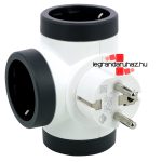 Legrand Hármas elágazású 2P+F elosztódugó, 16A, fekete, Legrand 694521