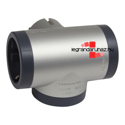 Legrand Hármas elágazású 2P+F elosztódugó, 16A, alumínium, Legrand 694523