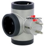 Legrand Hármas elágazású 2P+F elosztódugó, 16A, alumínium, Legrand 694523