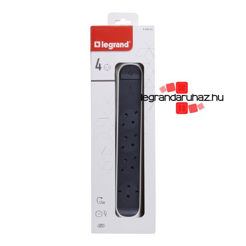 Legrand Elosztósor Premium 4x2P+F, Safe Control, 1,5 m vezetékkel, fehér, Legrand 694525