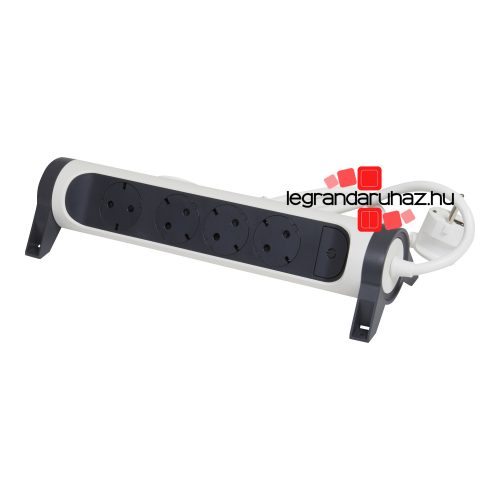 Legrand Elosztósor Premium 4x2P+F forgatható, 1,5 m vezetékkel, fehér, Legrand 694529