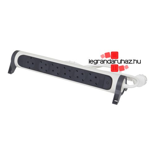Legrand Elosztósor Premium 6x2P+F forgatható, 1,5 m vezetékkel, fehér, Legrand 694533