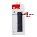 Legrand Elosztósor Premium 3x2P+F forgatható, 3 m vezetékkel, fehér, Legrand 694535