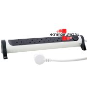   Legrand Elosztósor Premium 6x2P+F forgatható, 3 m vezetékkel, fehér, Legrand 694539
