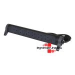 Legrand Elosztósor Premium 6x2P+F forgatható, 3 m vezetékkel, fekete, Legrand 694540