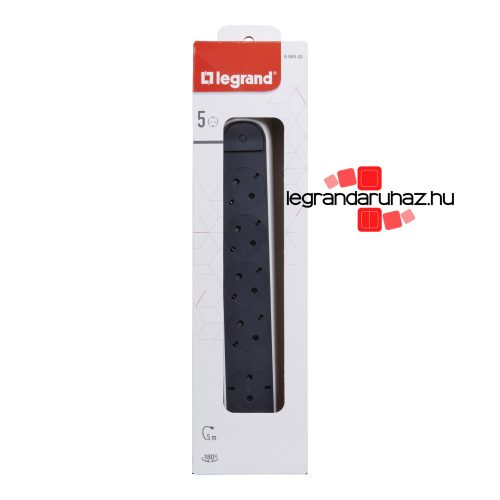 Legrand Elosztósor Premium 5x2P+F forgatható, 5 m vezetékkel, fehér, Legrand 694542