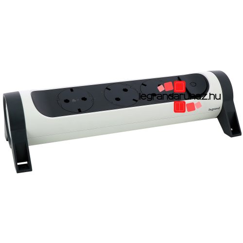 Legrand Elosztósor Premium 3x2P+F forgatható, vezeték nélkül, fehér, Legrand 694543