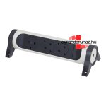 Legrand Elosztósor Premium 3x2P+F forgatható, vezeték nélkül, fehér, Legrand 694543