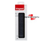 Legrand Elosztósor Premium 4x2P+F forgatható, vezeték nélkül, fekete, Legrand 694545