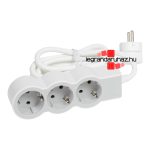 Legrand Elosztósor Standard 3x2P+F, 1,5 m vezetékkel, fehér-szürke, Legrand 694549