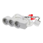 Legrand Elosztósor Standard 3x2P+F, 1,5 m vezetékkel, fehér-szürke, Legrand 694549